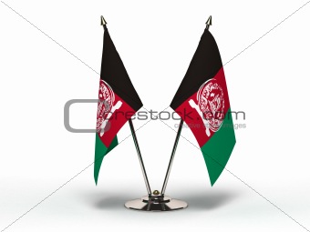 Miniature Flag of Afghanistan (Isolated)