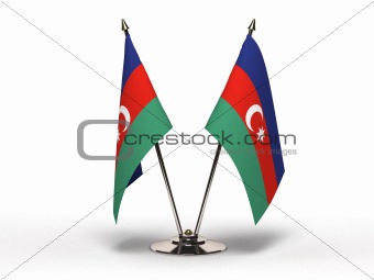 Miniature Flag of Azerbaijan (Isolated)