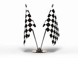 Miniature Checkered Flag (Isolated)