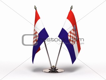 Miniature Flag of Croatia (Isolated)
