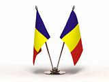 Miniature Flag of Romania (Isolated)