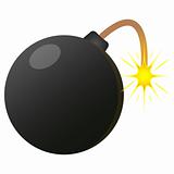Black Bomb burning icon