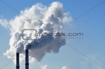 industrial smoke from chimney 