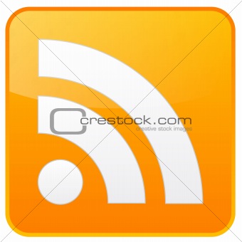 rss icon on white background