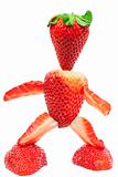 From strawberries a composite human figure