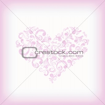 Floral heart shape