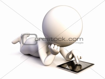 Person with tablet