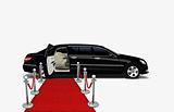 black limo and red carpet