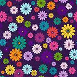 Seamless dark floral vivid pattern