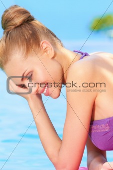 Portrait of beautiful woman on vacations