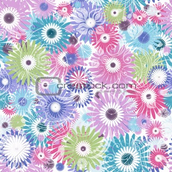 Seamless pastel floral pattern
