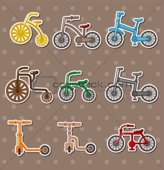 cartoon Bicycle stickers