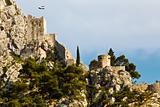 Pirate Castle on the Rock in Omis, Croatia