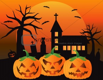 Halloween Jack O Lantern Pumpkins Illustration