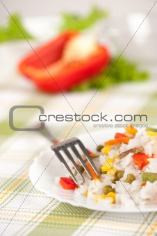 rice dish with vegetables 