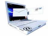 Email on laptop