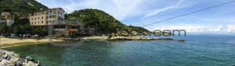 Panoramic view of Emerald Coast in Sardinia