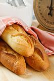Three Fresh Baked Baguettes