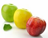green, red and yellow apples 