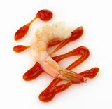 shrimp with cocktail sauce 