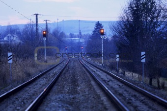 evening railroad