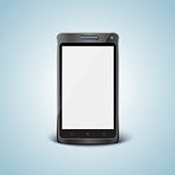 Vector cellphone in front view with blank screen
