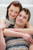 Portrait of loving young couple