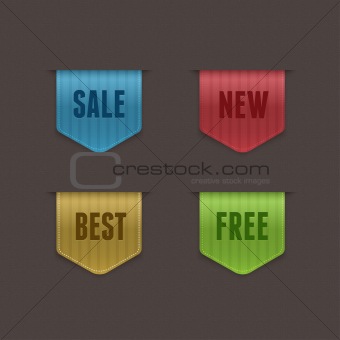 Set of 4 quality vector ribbons. This vector image is fully editable.