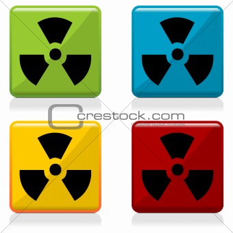 Radioactivity sign buttons