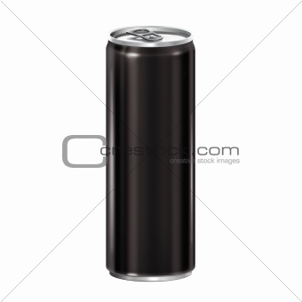 Аluminum black can.