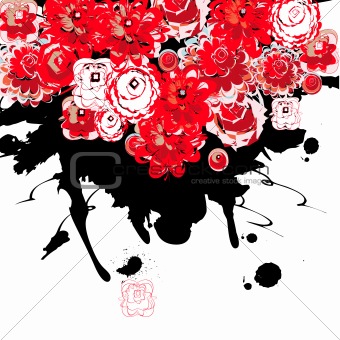 Abstract background with stylized fowers