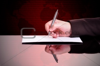 Businessperson Writing