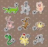 animal football stickers/soccer ball stickers