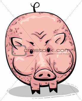 Big fat pink pig
