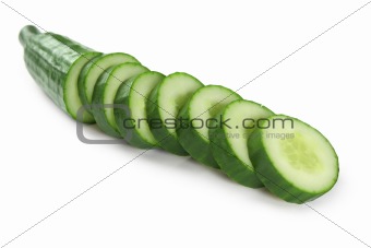 Cucumber cut into slices