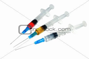 Three disposable syringe 