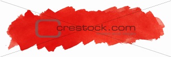 Red stroke of paint brush