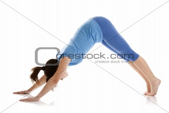 Image of a girl practicing yoga 