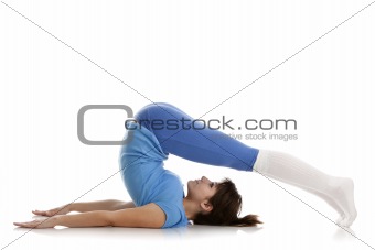 Image of a girl practicing yoga 