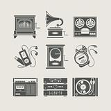 musical device set of icon