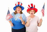 Stock Photo of Enthusiastic American Voters