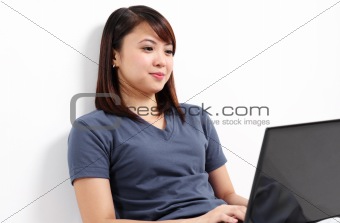 Lady with Computer