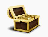 Chest full of gold coins