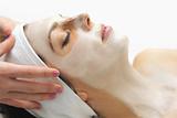 facial mask in a day spa