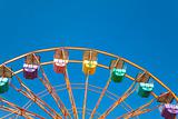 ferris wheel and blue sky background