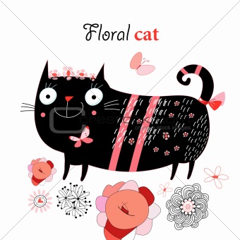 funny cat flower
