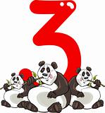 number three and 3 pandas