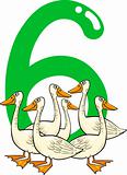 number six and 6 geese