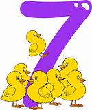 number seven and 7 chicks