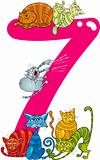 number seven and 7 cats